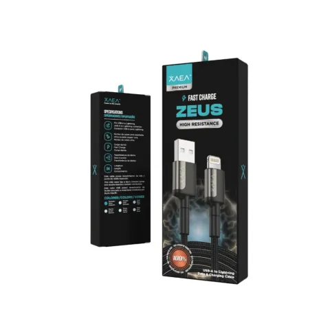 CABLE USB LIGHTNING MODX-104 - ZEUS - XAEA - PLATEADO