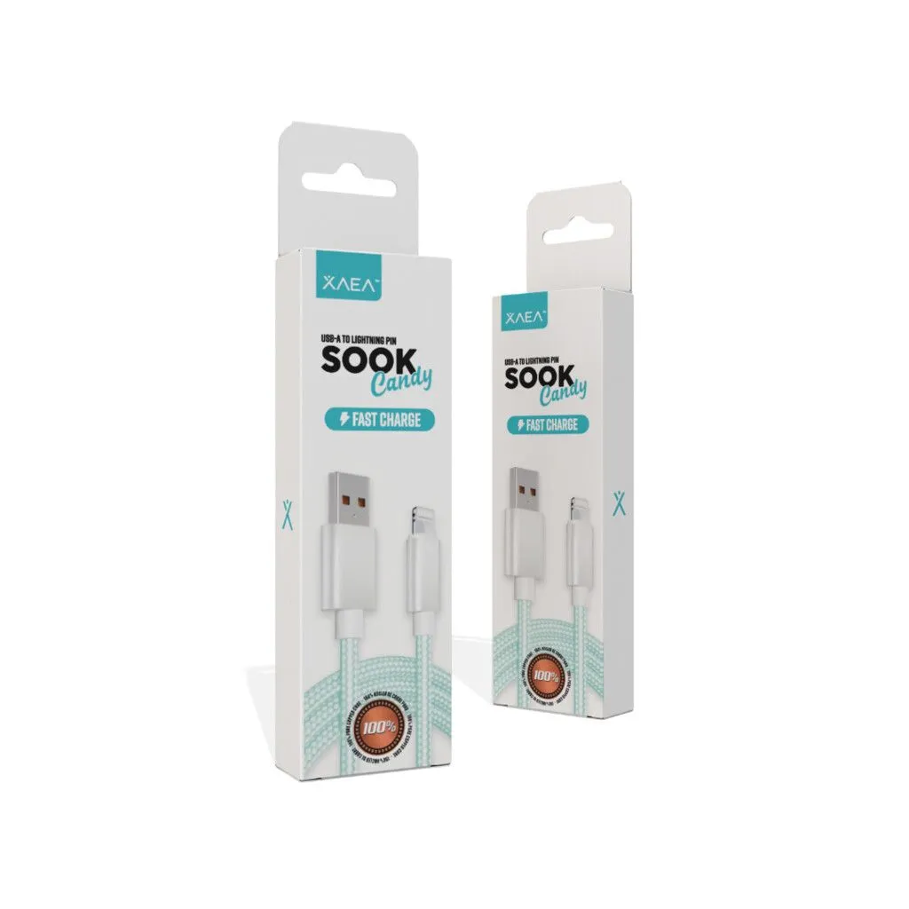 CABLE USB LIGHTNING MODX-092 - SOOK CANDY - XAEA - VERDE