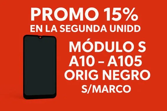 PROMO 15% EN LA SEGUNDA UNID MODULO S A10 - A105 - ORIG NEGRO S/MARCO