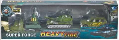 SET DE AUTOS MILITARES A TRACCIÓN DE ALUMINIO ESCALA 1:87 ATRZ-014- ZUMO - VERDE