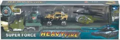 SET DE AUTOS MILITARES A TRACCIÓN DE ALUMINIO ESCALA 1:87 ATRZ-014 - ZUMO - VERDE