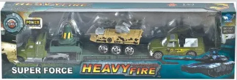 SET DE AUTOS MILITARES A TRACCIÓN DE ALUMINIO ESCALA 1:87 ATRZ-014 - ZUMO - VERDE