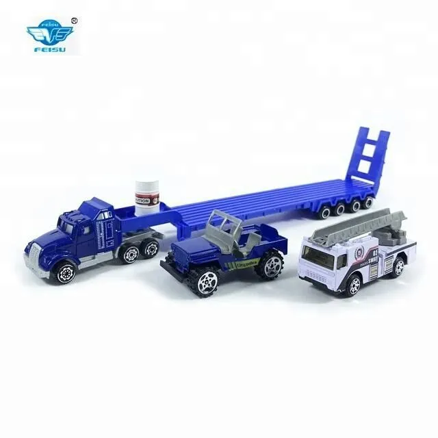 SET DE AUTOS DE POLICÍA A TRACCIÓN DE ALUMINIO ESCALA 1:87 ATRZ-013- ZUMO - AZUL