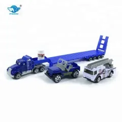 SET DE AUTOS DE POLICÍA A TRACCIÓN DE ALUMINIO ESCALA 1:87 ATRZ-013- ZUMO - AZUL