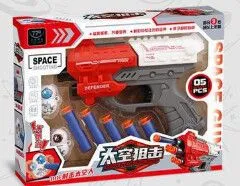 PISTOLA ESPACIAL MULTIDARDOS SARZ-006  - ZUMO - ROJO