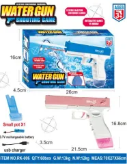 PISTOLA DE AGUA CONTINUA TIPO GLOCK SARZ-024 - ZUMO - AZUL
