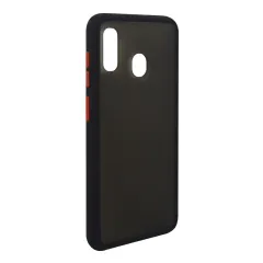 TPU BORDES COLORES MOD154 SAMSUNG A50S  NEGRO
