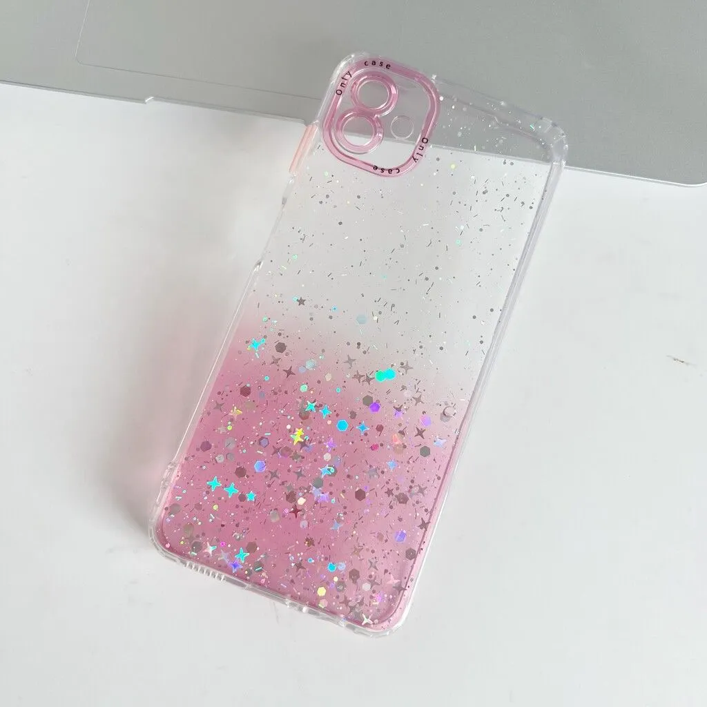 TPU MOD513 GLITTER SPLASH - MOT E13 - ONLY - PINK