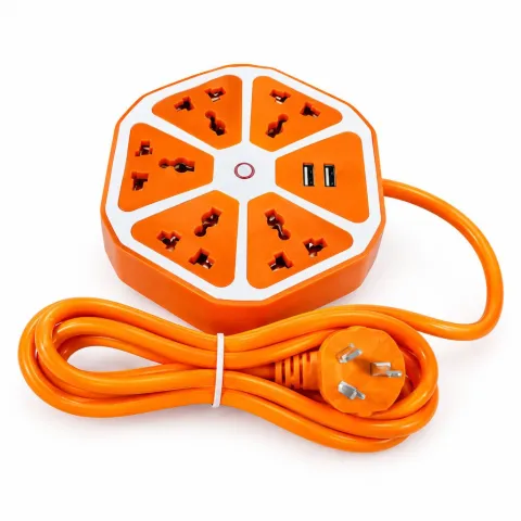 ZAPATILLA 4 TOMAS CON USB HEXAGONAL