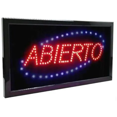 CARTEL LUMINOSO - ABIERTO