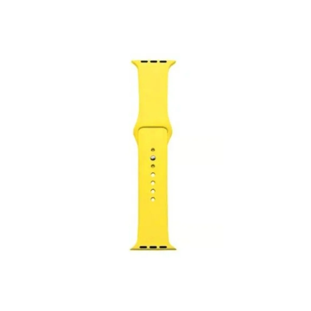 MALLA RELOJ MODS-753 SILICONA LISA 42 - ST - AMARILLO
