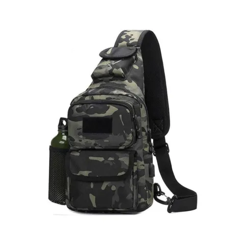 BOLSO MORRAL GRANDE MODS-773 - ST - CAMUFLADO NEGRO