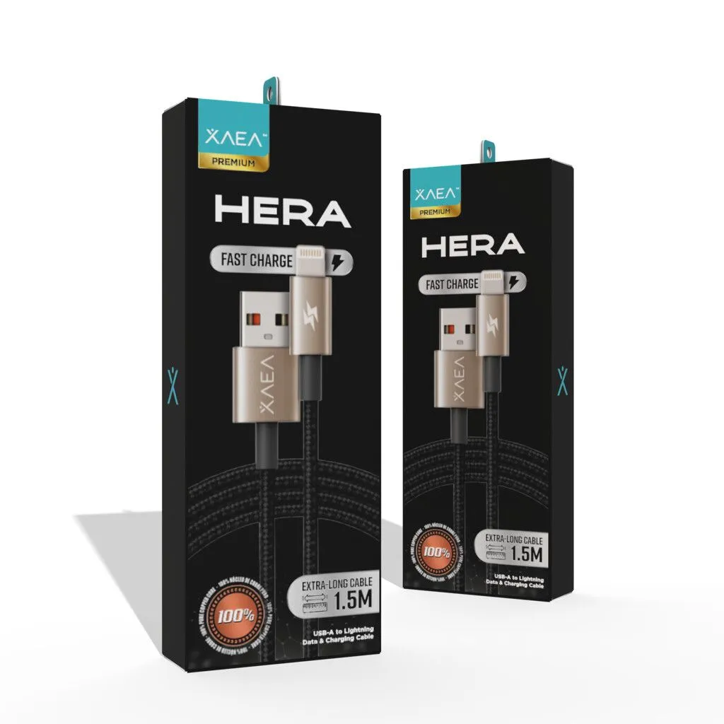 CABLE USB LIGHTNING MODX-102 - HERA - XAEA - DORADO CHAMPAGNE