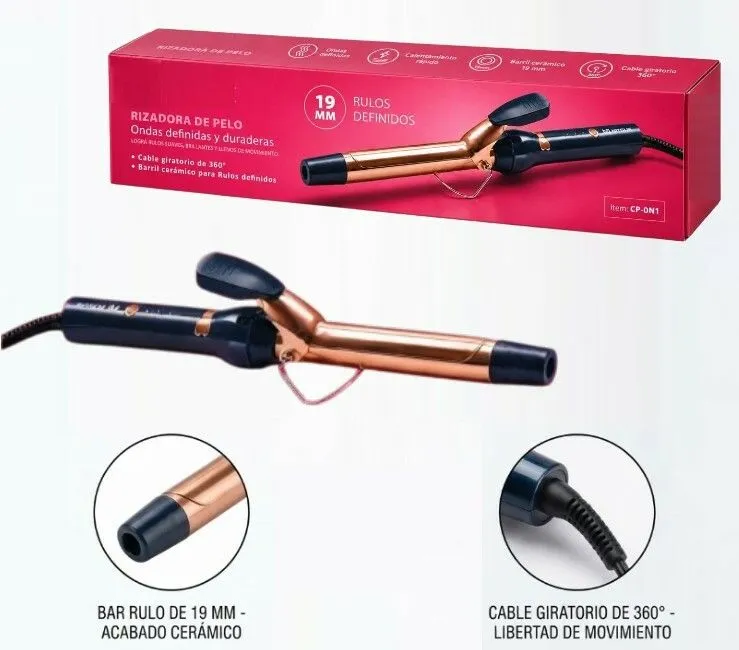 RIZADOR DE CABELLO BARRIL CERAMICO 19MM