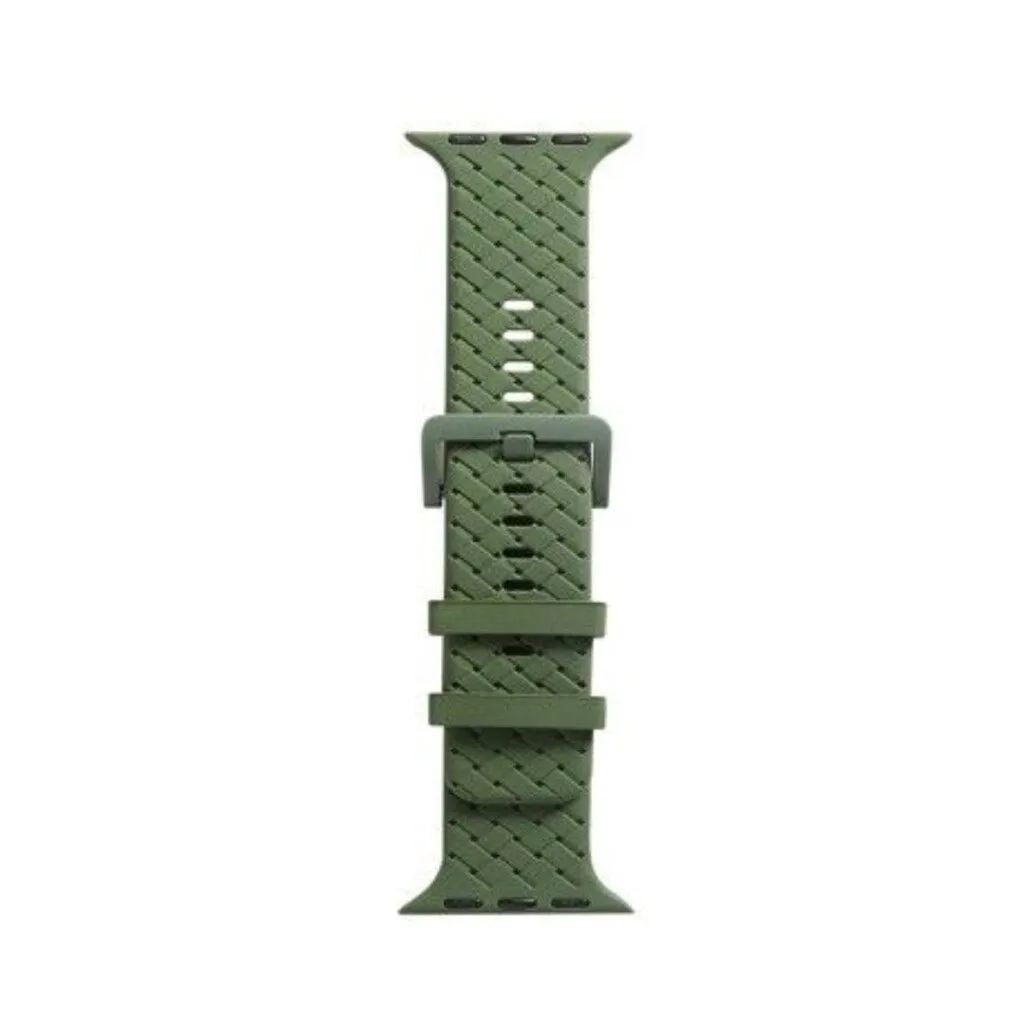 MALLA RELOJ MODS-766 SILICONA TRENZADA 38 - ST - VERDE