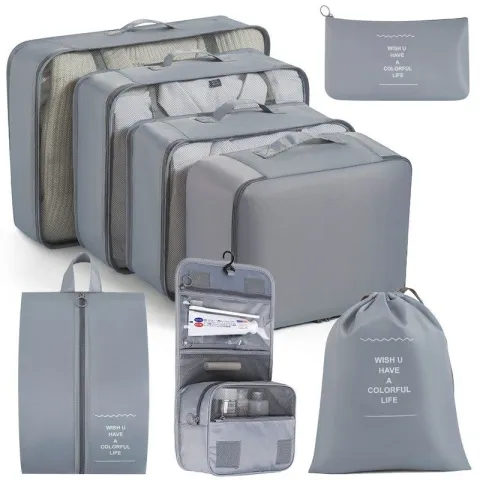 SET VIAJE 8 PIEZAS MODV-0008 - VARIOS - GRIS