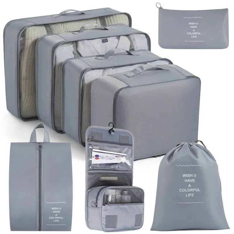 SET VIAJE 8 PIEZAS MODV-0008 - VARIOS - GRIS