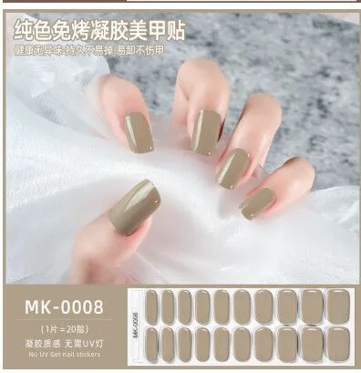 UÑAS  GEL STICKERS UV-FREE LISOS MODV-00LU - VARIOS - BEIGE