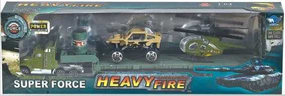SET DE AUTOS MILITARES A TRACCIÓN DE ALUMINIO ESCALA 1:87 ATRZ-014 - ZUMO - VERDE