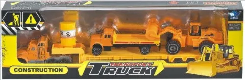 SET DE AUTOS DE CONSTRUCCIÓN A TRACCIÓN DE ALUMINIO ESCALA 1:87 ATRZ-012- ZUMO - AMARILLO