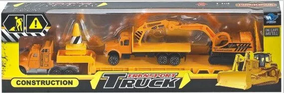 SET DE AUTOS DE CONSTRUCCIÓN A TRACCIÓN DE ALUMINIO ESCALA 1:87 ATRZ-012 - ZUMO - AMARILLO