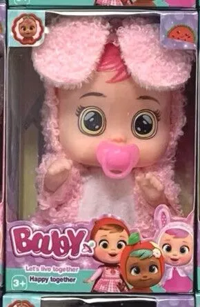 MINI BEBE LLORÓN CON DISFRAZ DE 11.25 CM MARZ-014 - ZUMO - ROSA