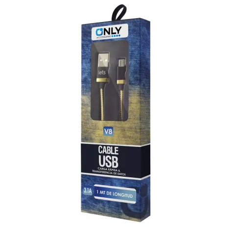 CABLE USB MOD 51 - JEAN ONLY - V8 - NEGRO