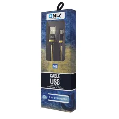 CABLE USB MOD 51 - JEAN ONLY - V8 - NEGRO