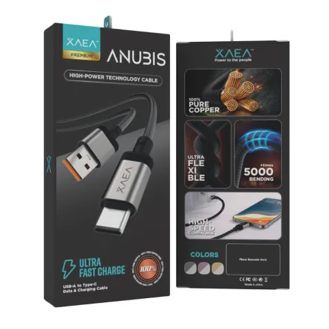 CABLE ANUBIS TIPO USB-C MODX-00J0 - XAEA - NEGRO