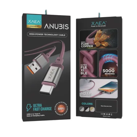 CABLE ANUBIS TIPO USB-C MODX-00J0 - XAEA - ROSA PASTEL