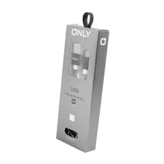 CABLE USB MOD 55 - METAL ONLY - V8 - NEGRO