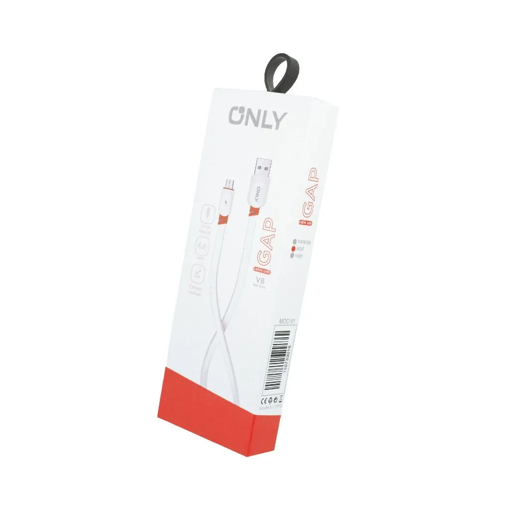 CABLE USB MOD91 GAP - ONLY - V8 - 4 A - ROJO