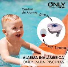ALARMA PARA PISCINAS CON SIRENA APTA PARA EXTERIOR INALAMBRICA