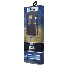 CABLE USB MOD 51 - JEAN ONLY - V8 - AZUL