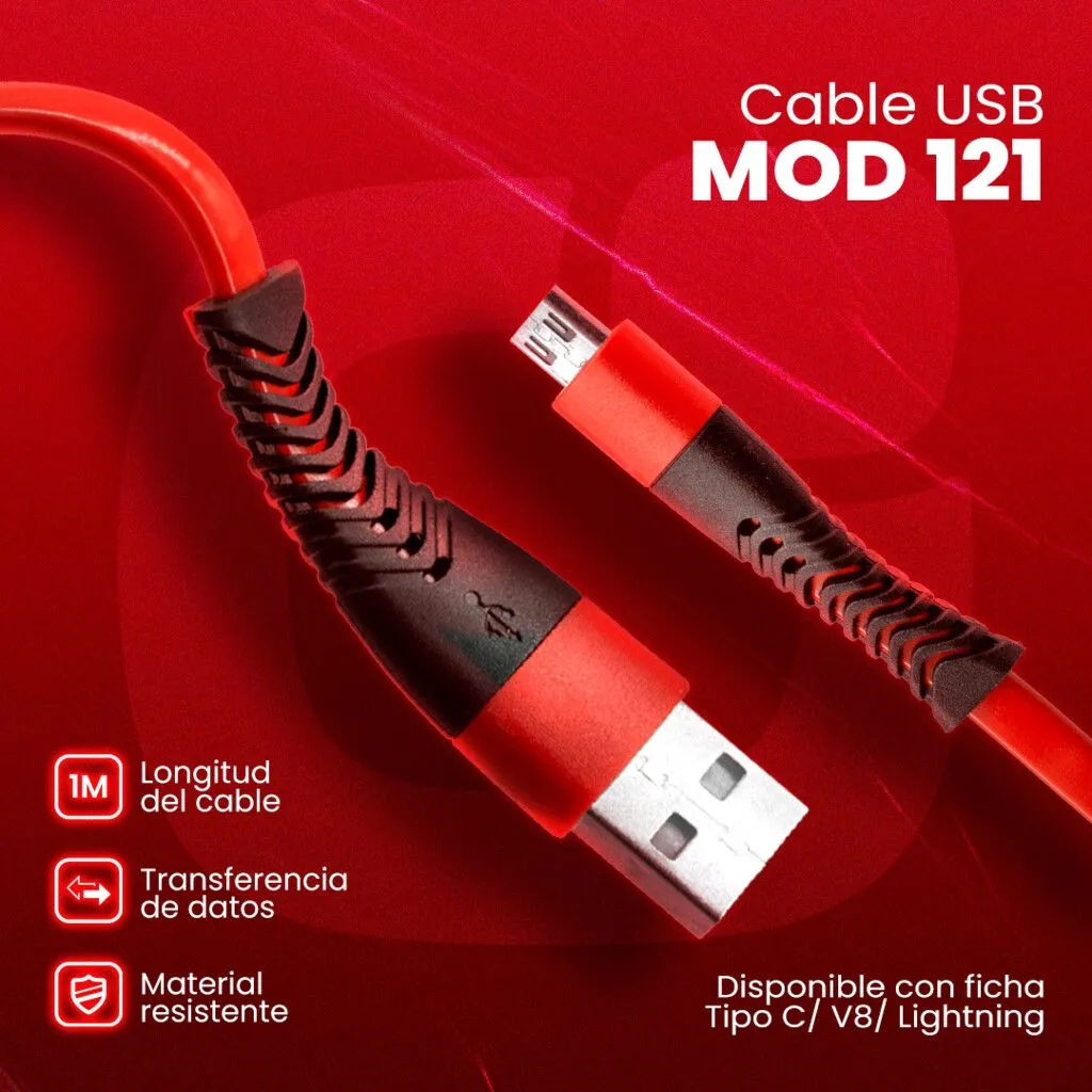 CABLE USB MOD 121 - YEXA - V8 - KIT X 300