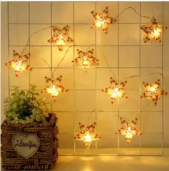 GUIRNALDA ESTRELLA ROSA 2MTS MODV-003E - VARIOS - LUZ CALIDA