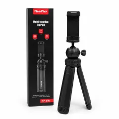 SOPORTE + SELFIE STICK EXTENSIBLE CON CABEZAL MOVIL MODV-009M - VARIOS - NEGRO