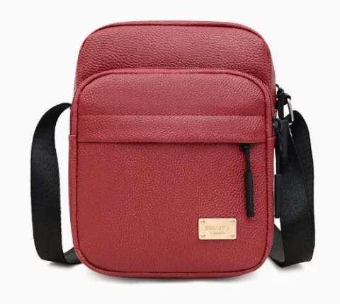 BOLSO CUADRADO SIMIL CUERO MODV-00LP - VARIOS - ROJO