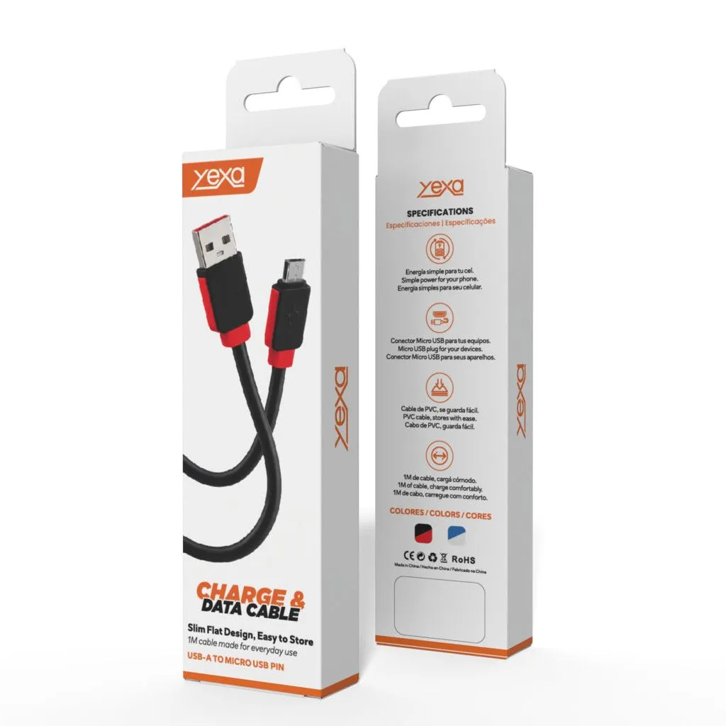 CABLE USB MOD24 - ECO - V8 - NEGRO