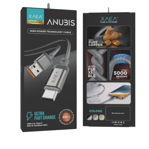 CABLE ANUBIS TIPO USB-C MODX-00J0 - XAEA - PLATEADO