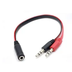 ADAPTADOR AUDIO HEMBRA A 2 JACK MACHO