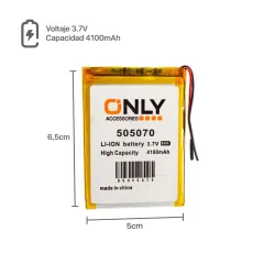 BATERIA DE TABLET 505070  - 4100mAh - 5 x 6.5 cm