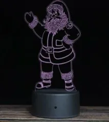 LAMPARA DE ACRILICO PAPA NOEL MODV-001B - VARIOS - BLANCO