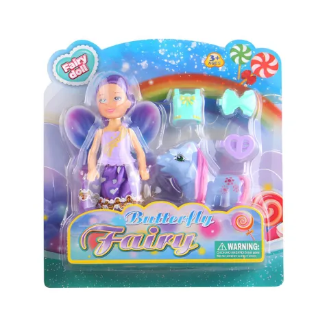 MUÑEQUITA HADA CON PONY MARZ-002 - ZUMO - VIOLETA