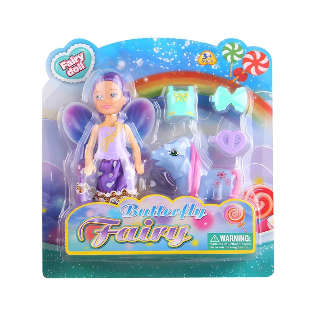 MUÑEQUITA HADA CON PONY MARZ-002 - ZUMO - VIOLETA