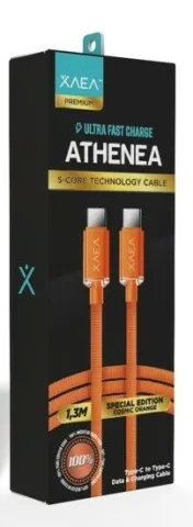 CABLE ATHENEA TIPO C-C EDICION ESPECIAL MODX-00F3 - XAEA - NARANJA