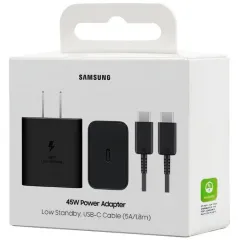 Cargador Samsung ultra fast type C 45W + cable c a c