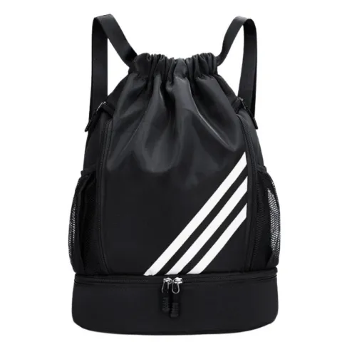 BOLSO DEPORTIVO CON CORDON MODV-00LR - VARIOS - NEGRO