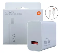 Cargador Xiaomi 67w Carga Rapida Cable Tipo C Color Blanco